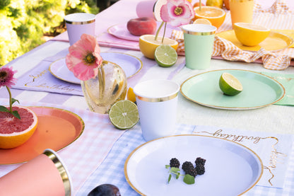 6 pastel party plates in a lovely mix of colours