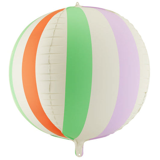 Pastel Stripe Ball Foil Balloon | 30 Inch Party Balloon