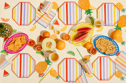 Pastel Stripes Summer Party Setup