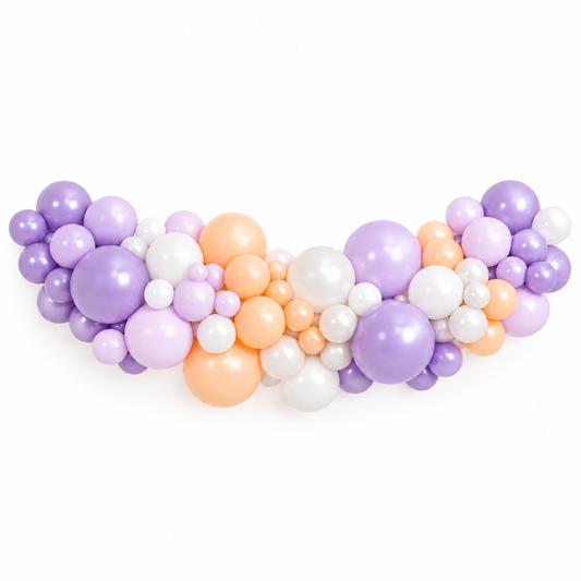 Balloon Garland Kit - Lilac peach and white