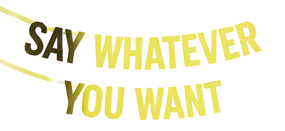 Handmade Personalised banner on gold mirror card