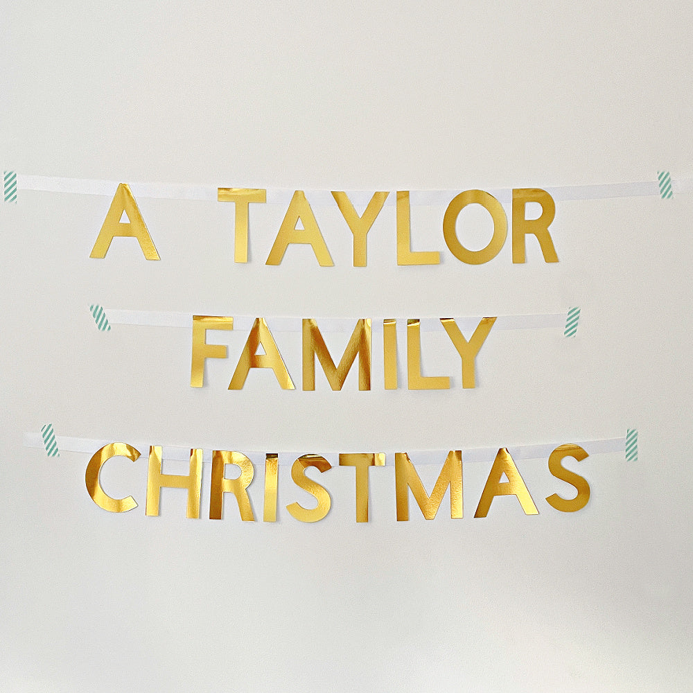 Personalised Family Christmas Banner