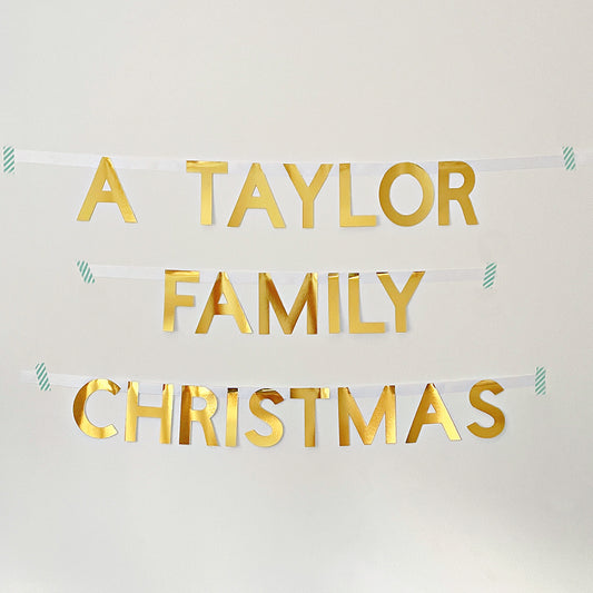 Personalised Family Christmas Banner