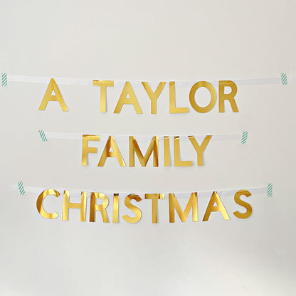 Personalised Family Christmas Banner