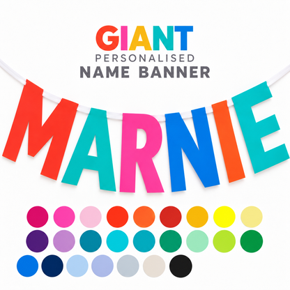 Personalised Name Banner in many colours