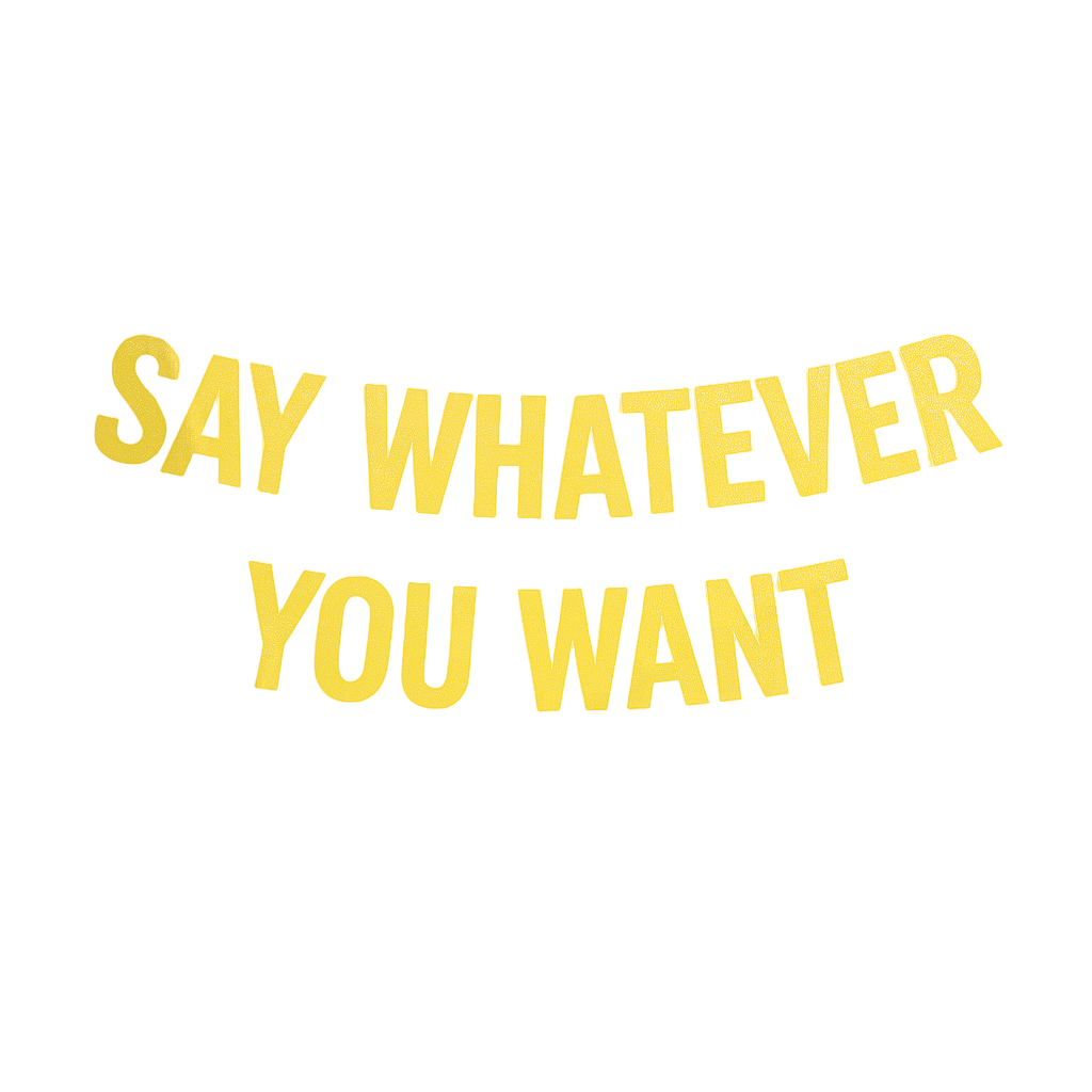 Personalised Banner - Say whatever You Want- Sunflower Yellow Cardstock