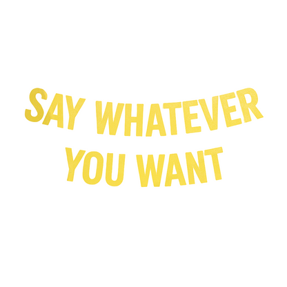 Personalised Banner - Say whatever You Want- Sunflower Yellow Cardstock