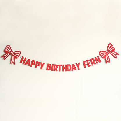 Bow Custom Birthday Banner - Name