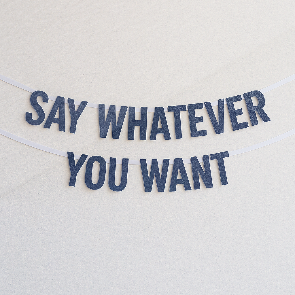 Personalised Party Banner on Navy Cardsock