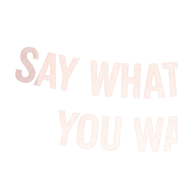 Personalised Party Banner on Pale Pink Pearl Card Stock