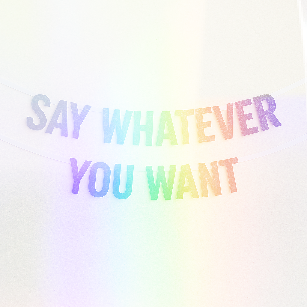 Personalised Banner - Rainbow Mirror Cardstock