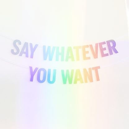 Personalised Banner - Rainbow Mirror Cardstock