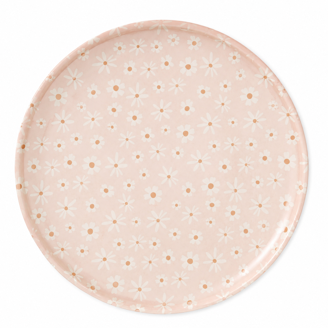 Pretty daisy print paper party plates in a soft floral design.