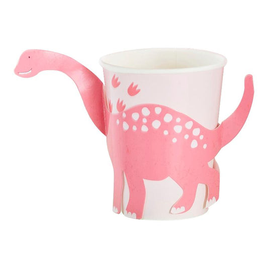 Pink Dinosaur Party Cups | Ginger Ray