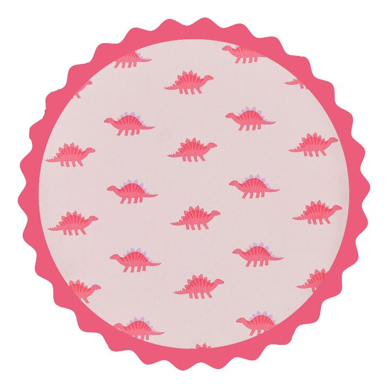 Pink Dinosaur Party Plates - Ginger Ray