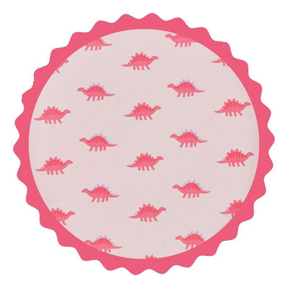 Pink Dinosaur Party Plates - Ginger Ray