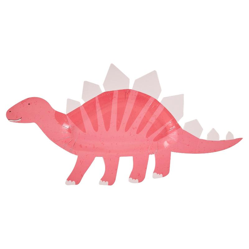 Pink Dinosaur Shaped Plates | Ginger Ray UK