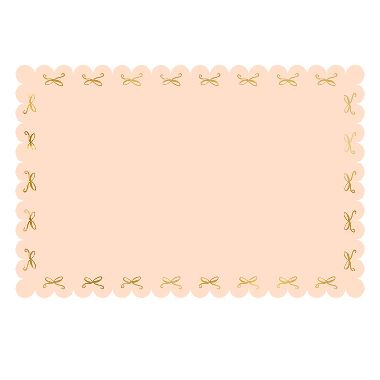 Pink Gold Bows Paper Party Tablecloth