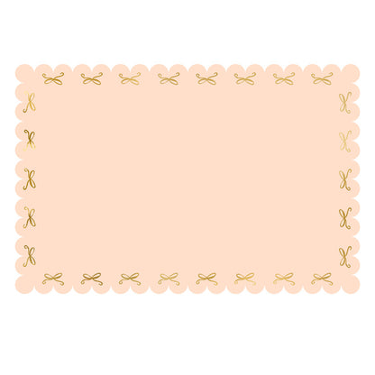 Pink Gold Bows Paper Party Tablecloth