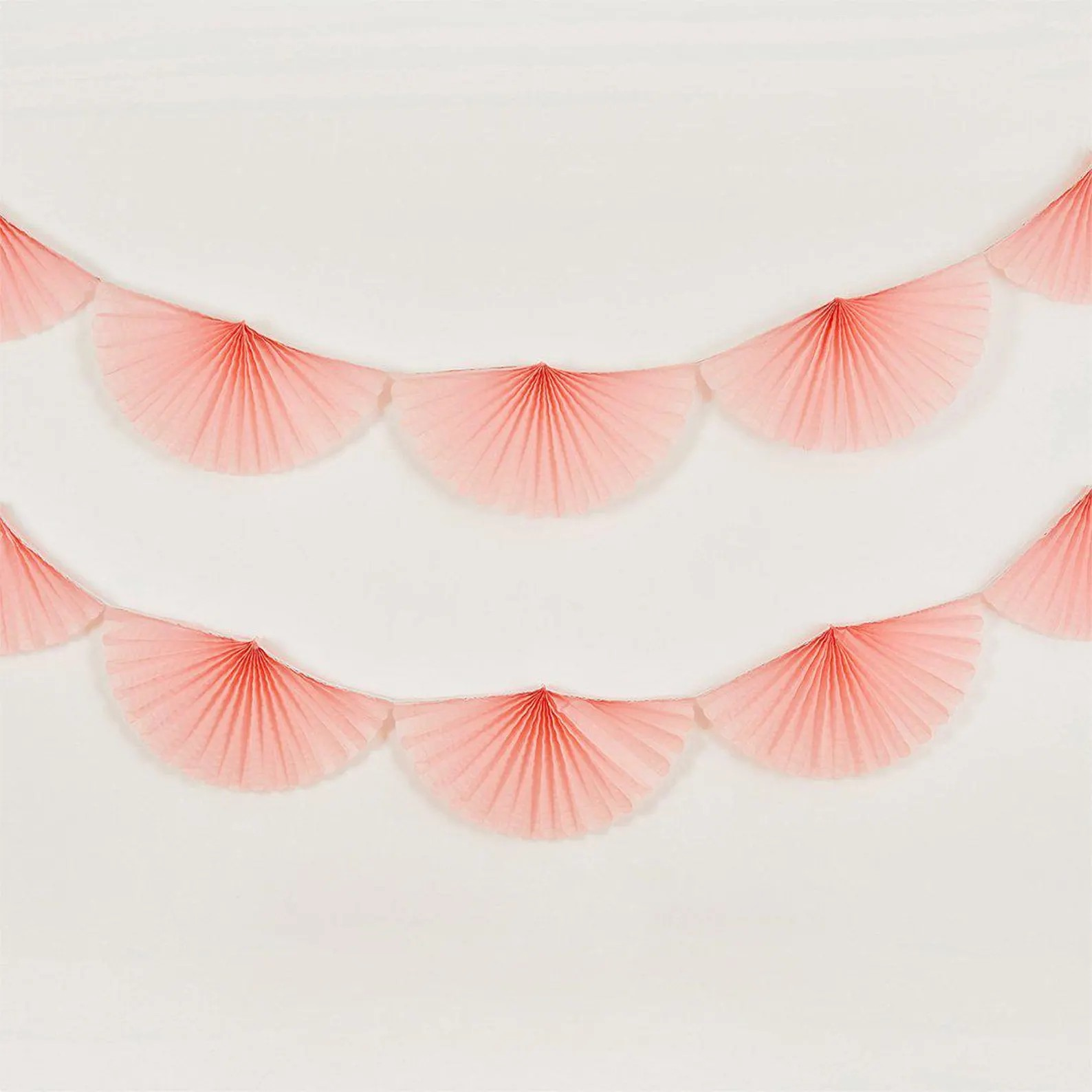 Pink Paper Fan Garland Party Decoration