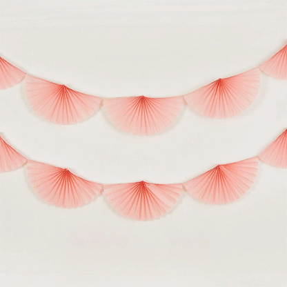 Pink Paper Fan Garland Party Decoration