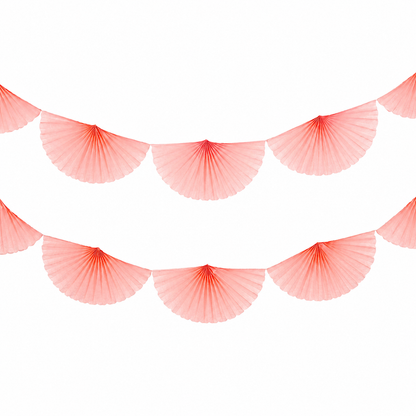 Pink Paper Fan Garland Decoration
