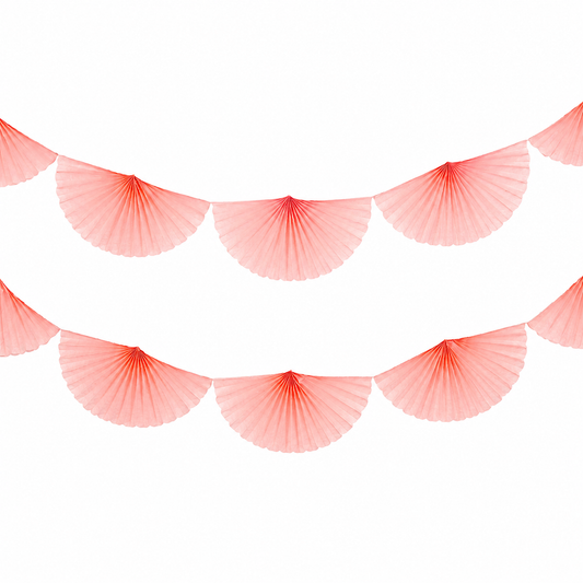 Pink Paper Fan Garland Decoration