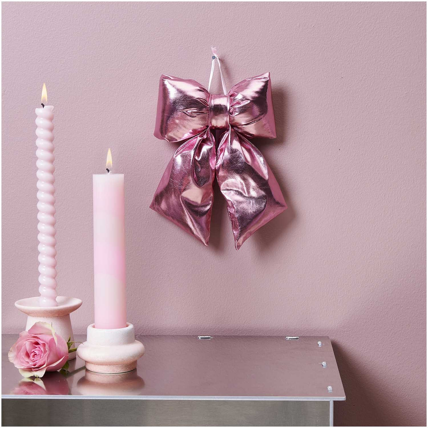 Large Pink Puffy Bow Decoration