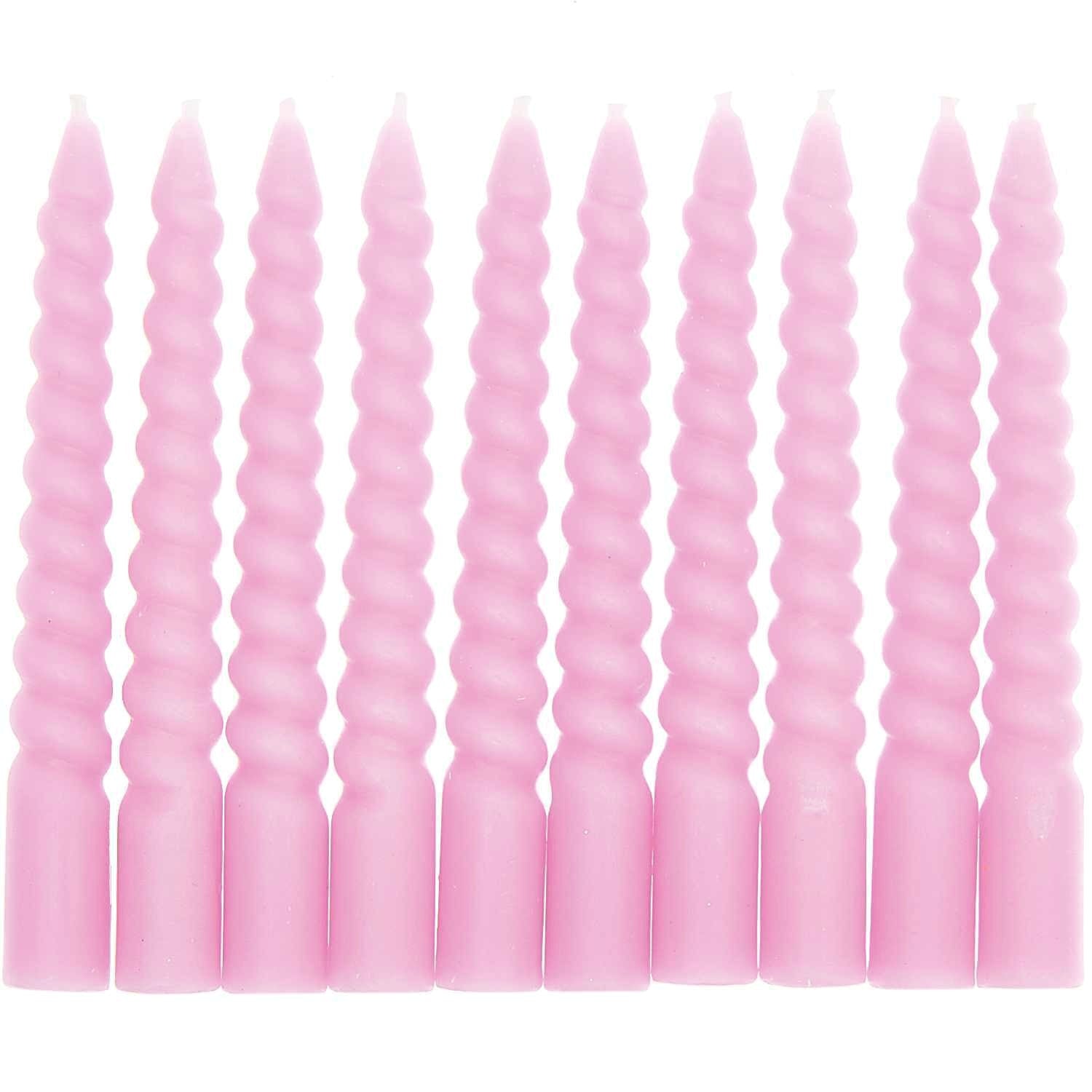 Cake Candle - Spiral Candles Mix - Mauve Pink