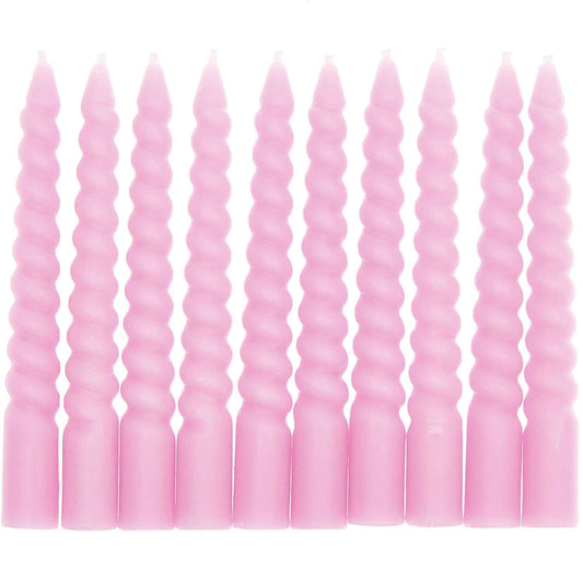 Cake Candle - Spiral Candles Mix - Mauve Pink