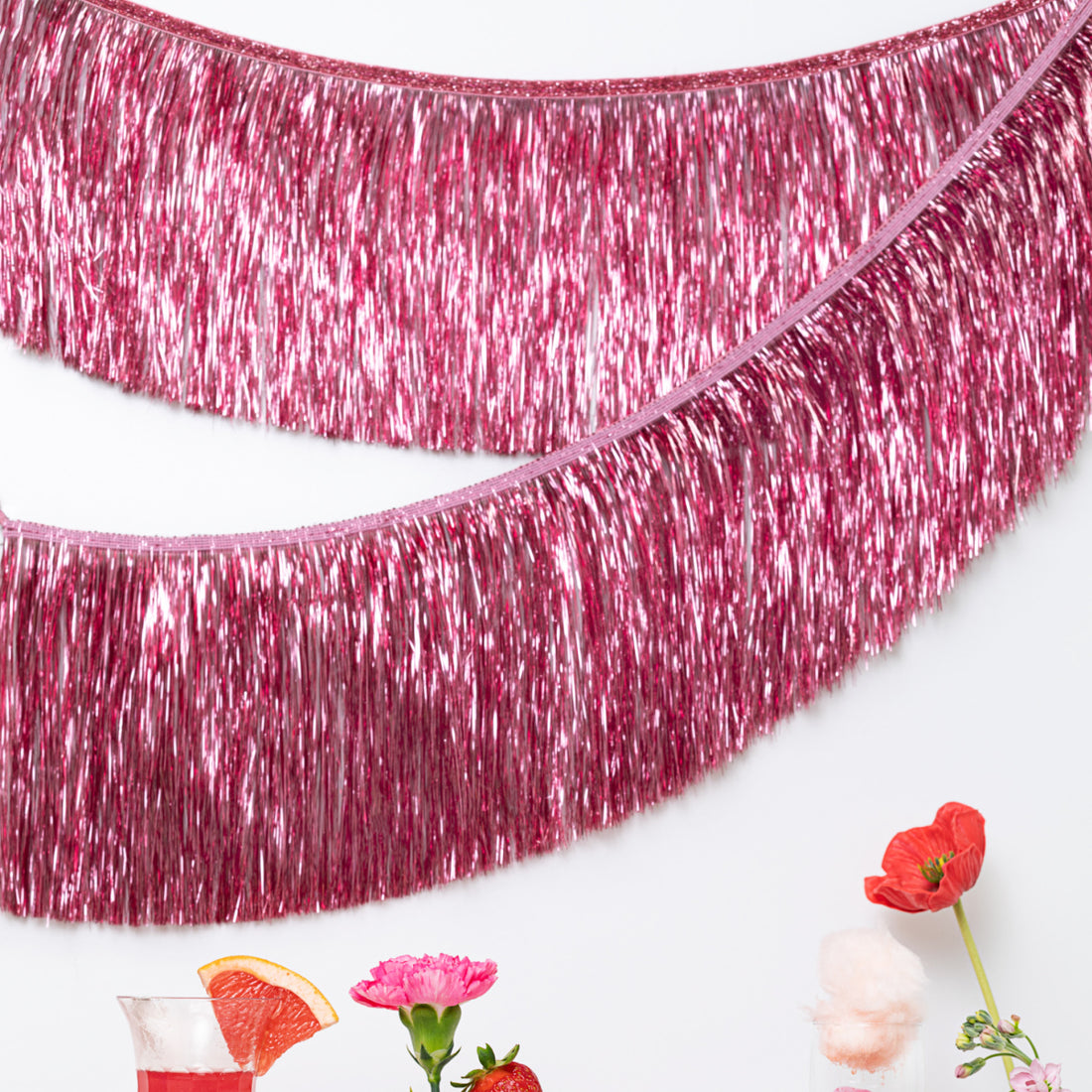 Pink Garlin Pink Metallic Fringe Garland | The Ultimate Party Garland – Pretty ...