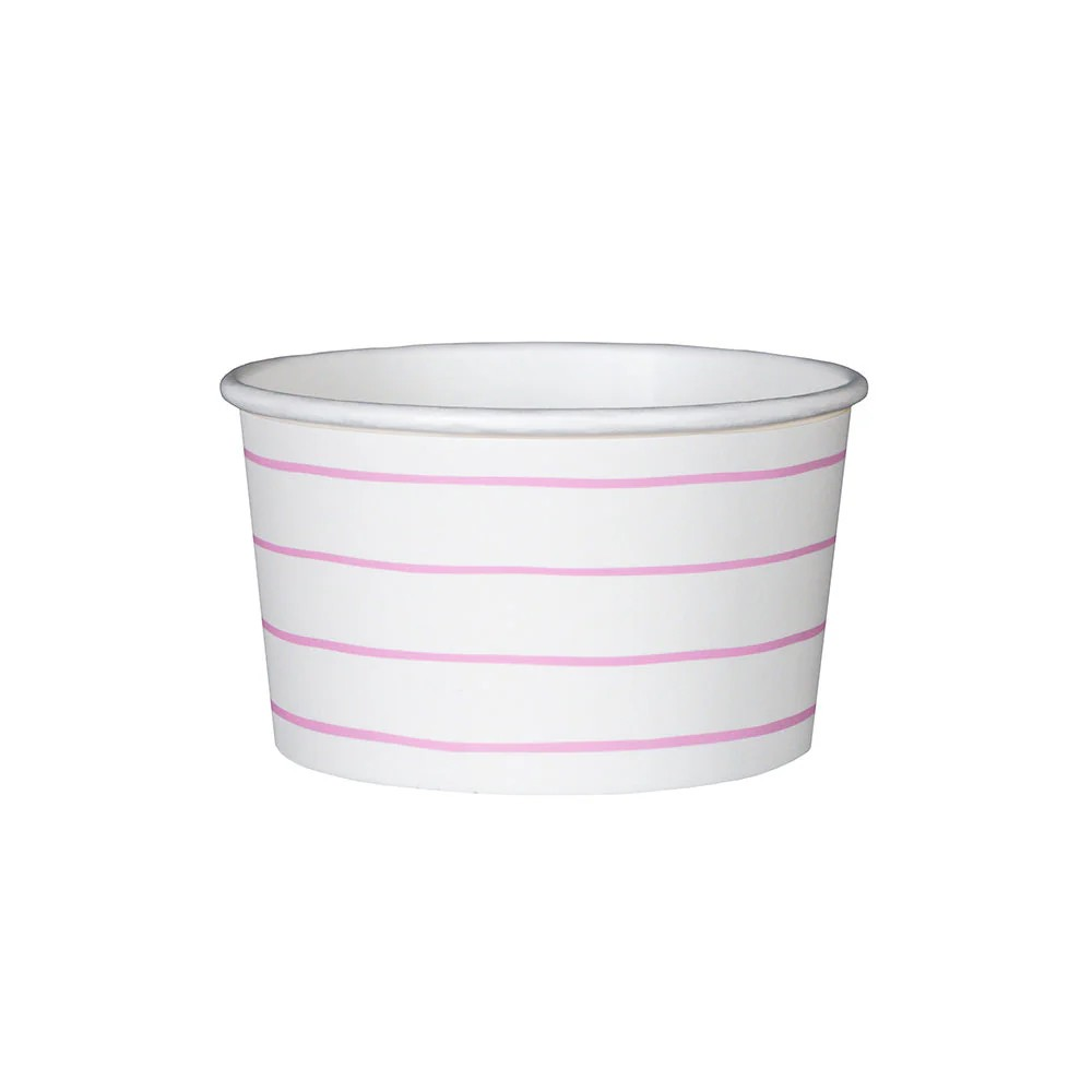 Pink Striped Ice Creat Treat Cups UK
