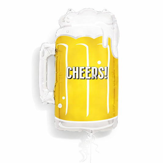 Beer Mug Foil Balloon “Cheers” | Balloons for Men & Dads