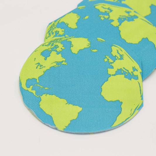 World Map Paper Napkins