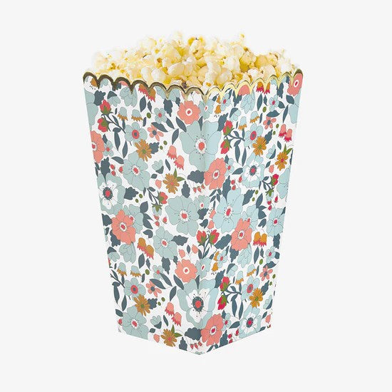 Pretty Liberty Print Popcorn Boxes for movie parties, circus parties, teen parties