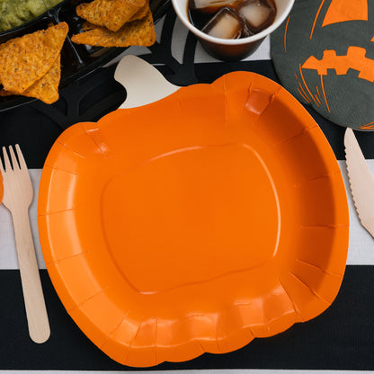 Pumpkin Paper Plates | Halloween Party Plates (Pack of 6)