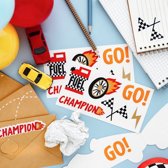Cars Party Sticker Racing Car Stickers | Car Party Supplies | Shop Online – Pretty Little ...