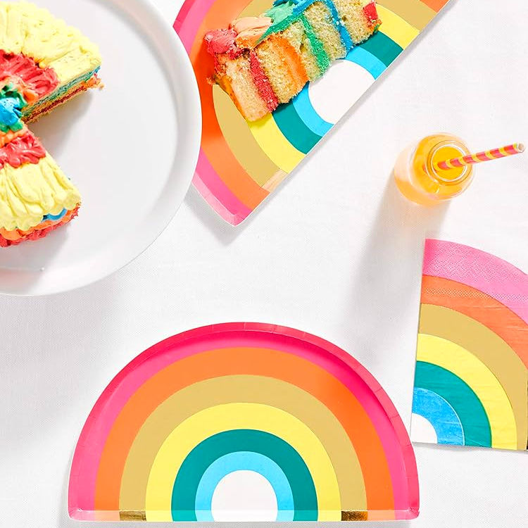 Rainbow Party Tableware and Decorations