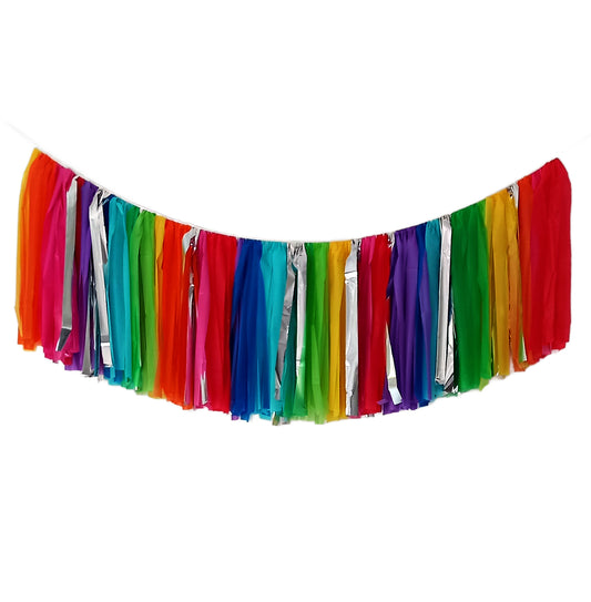 Rainbow Streamer Hanging Garland Decoration