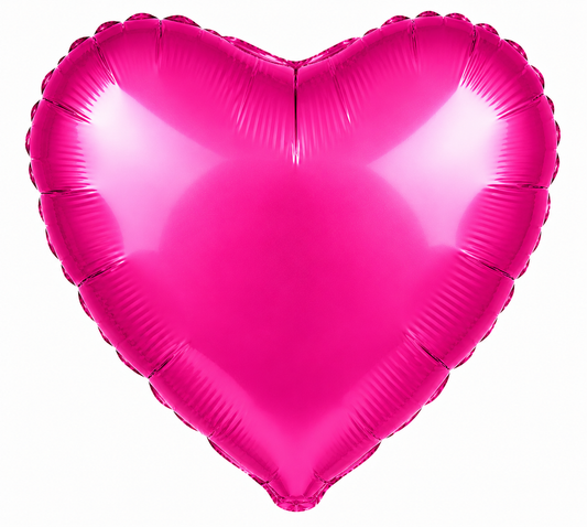 Heart Foil Balloon - Raspberry 18"