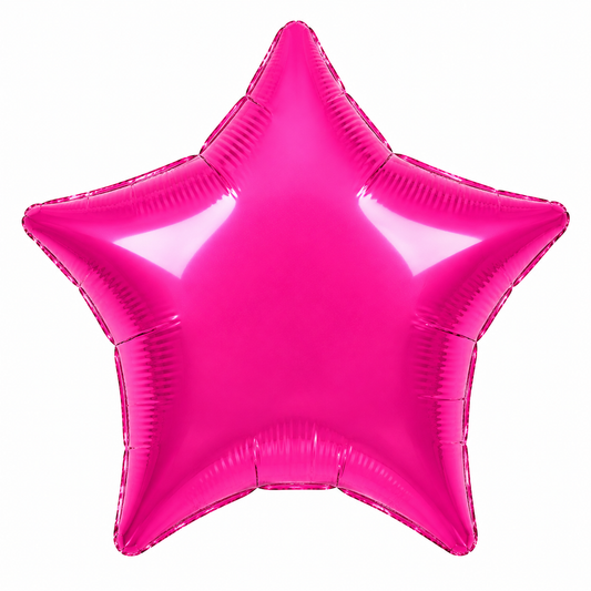 Raspberry Magenta Pink Foil star balloon UK