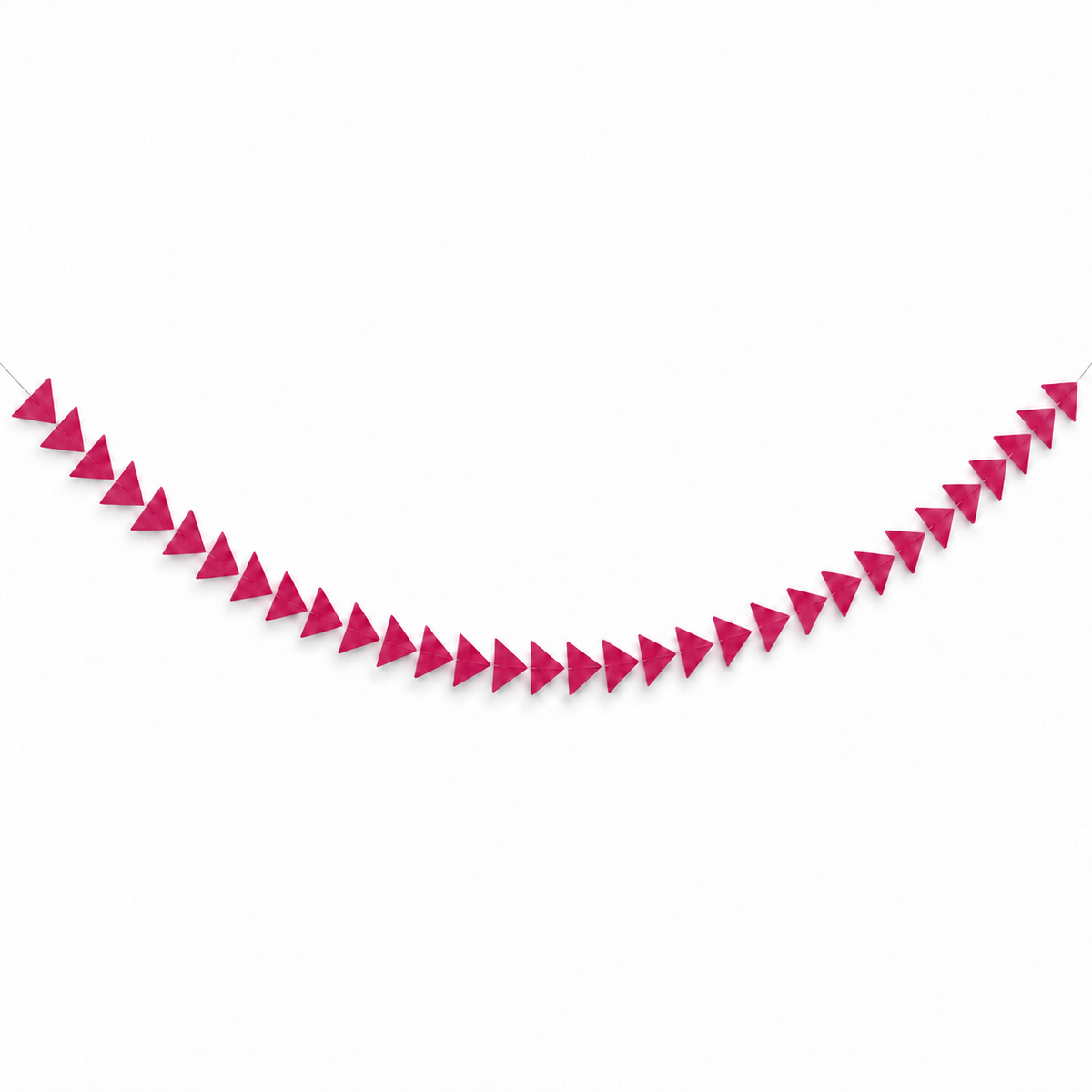 Raspberry Pink Triangle Paper Party Garland