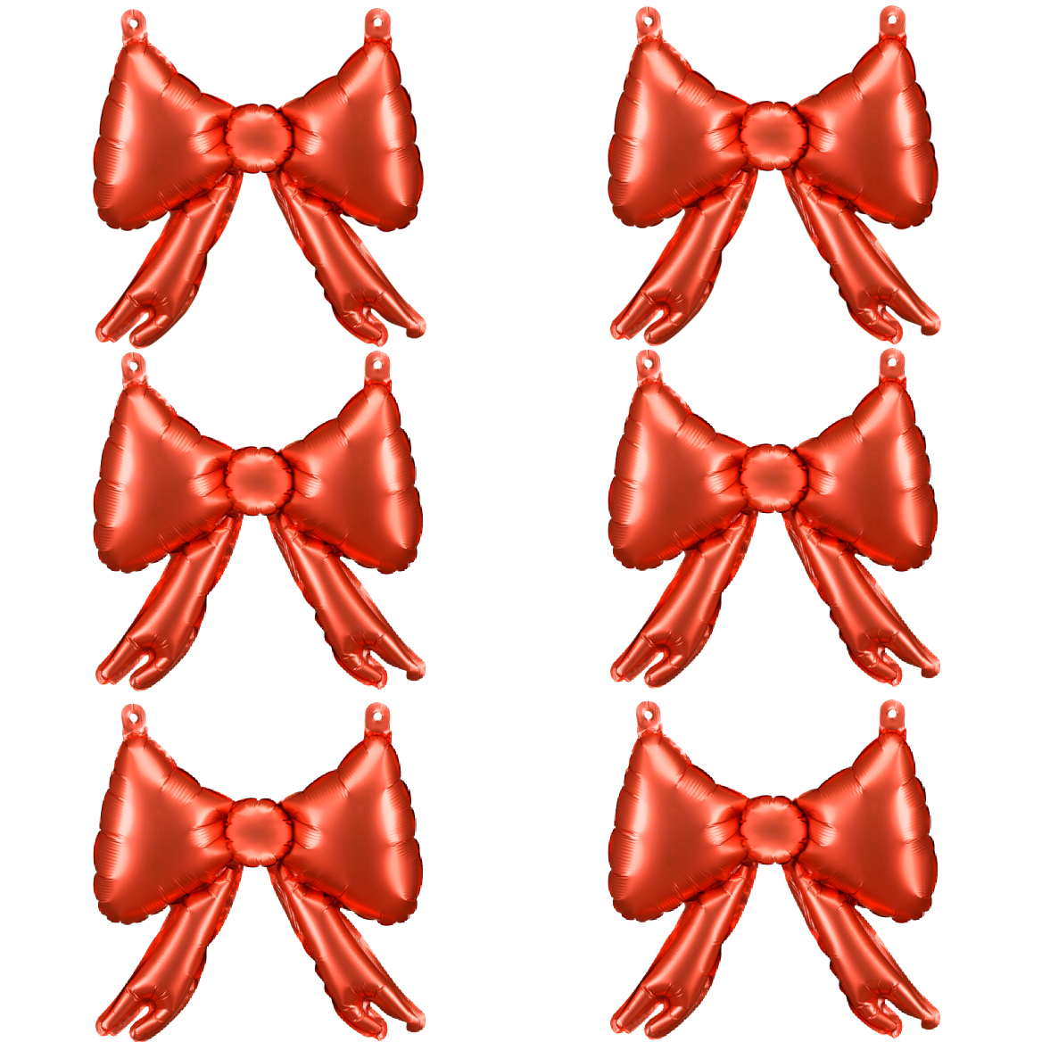 Five pack Red Bow Balloons | Bow Balloons UK