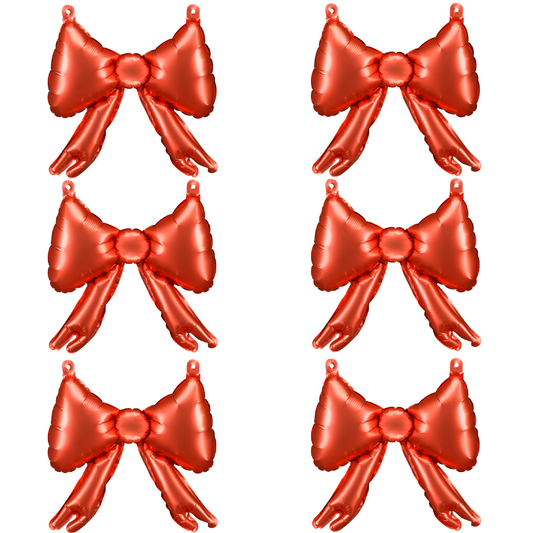 Five pack Red Bow Balloons | Bow Balloons UK