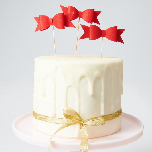 Red Bow Cocktail Picks | Cake Picks