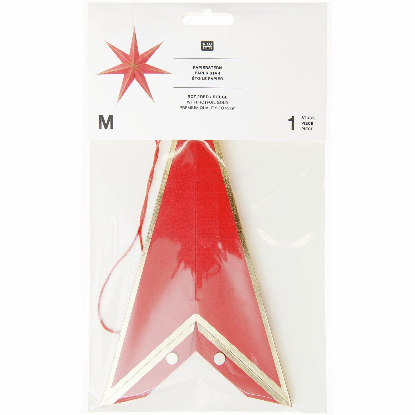 Red and Gold Luxury Paper Star decoration