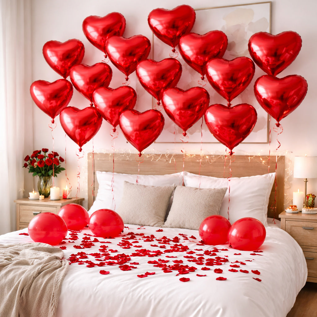 Red Heart Balloon Decorating Kit – Valentine’s Day & Romantic Room Decor