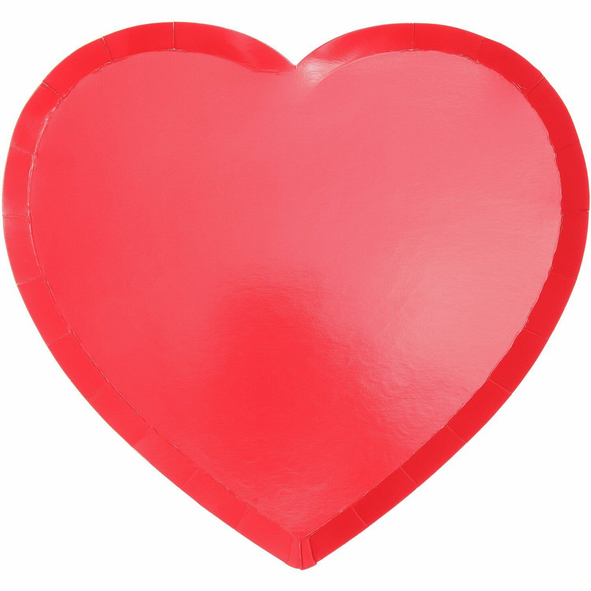 Red Heart Shaped Paper Party Plates