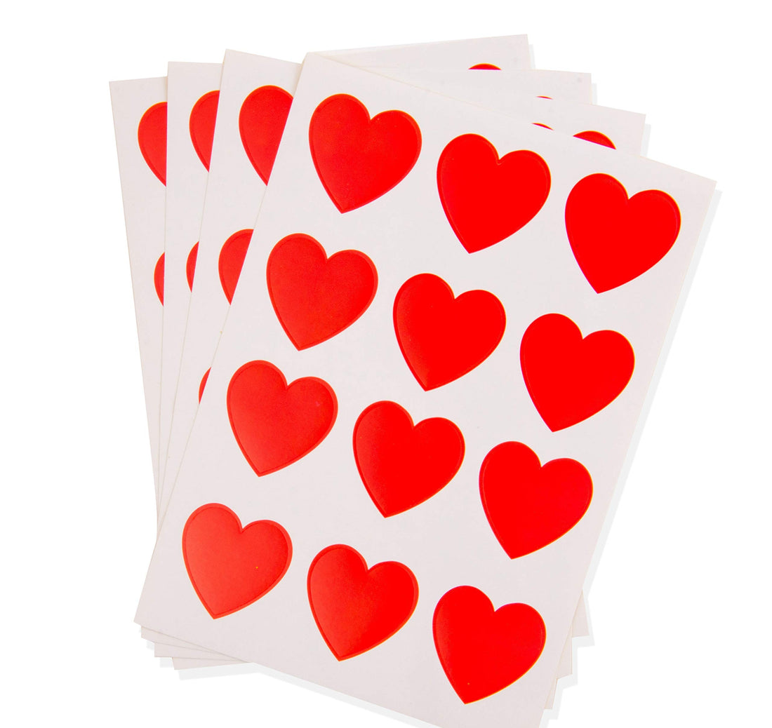 Red Heart Sticker Labels for Gifting and Party Bags – Pretty Little ...