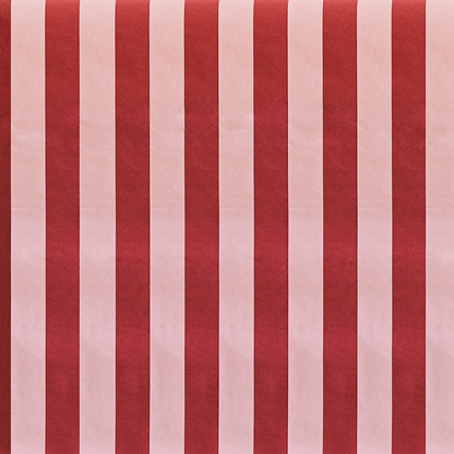 Pink and red striped paper tablecloth – 2.6m x 1.4m